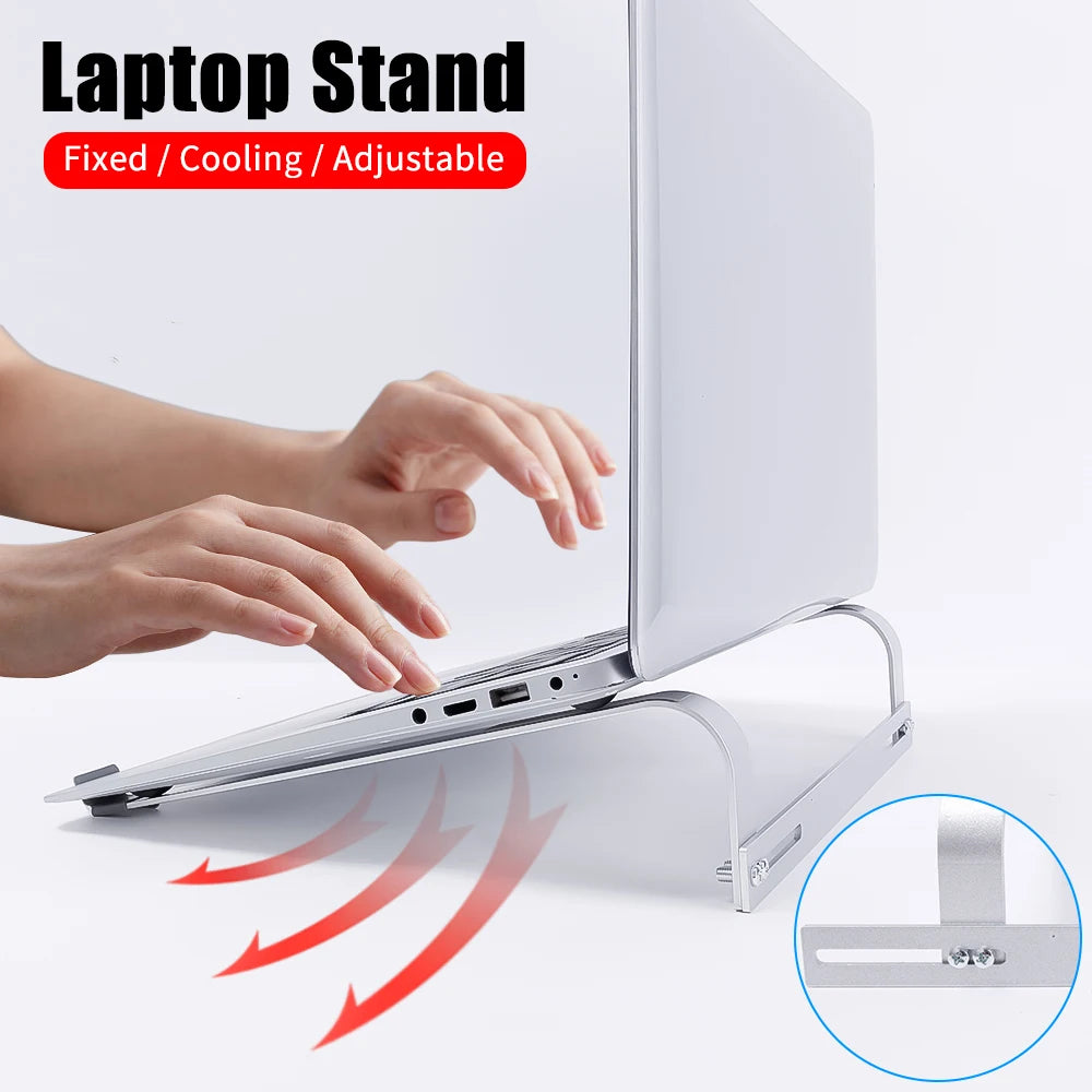 Aluminum Alloy Laptop Stand Support Base Notebook Holder for Macbook Pro 13 15 Lapdesk PC Computer Holder Cooling Pad Riser