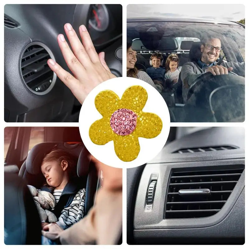 Car Vent Clip Air Freshener Daisy Shaped Air Diffuser Clip For Air Conditioning Outlet Car Air Freshening Diffuser Cute And