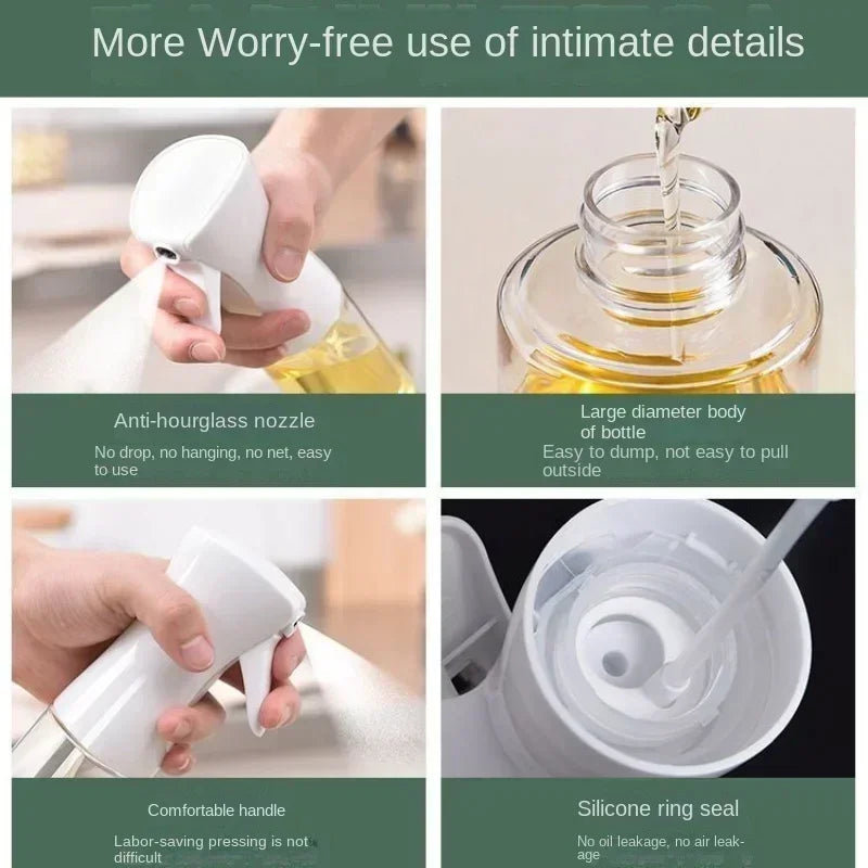 1/2/4PCS Oil Spray Bottle Olive Oil Dispenser Camping Baking Empty Vinegar Soy Sauce Sprayer Oil Pot DIY Seasoning Tools