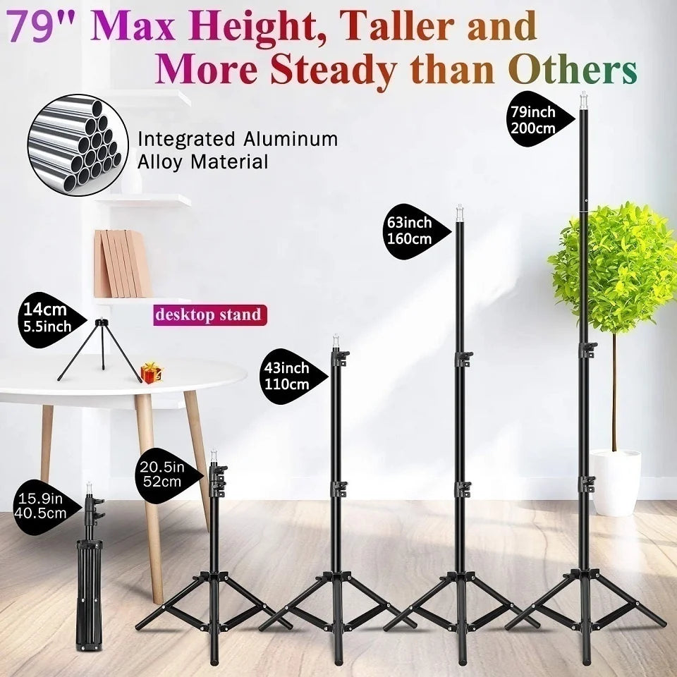 12in 30cm Selfie Ring Light RGB Tripod Phone Stand Holder Photography RingLight Circle Fill Light Led Color Lamp Trepied Makeup