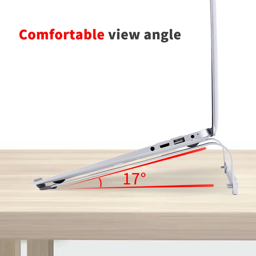 Aluminum Alloy Laptop Stand Support Base Notebook Holder for Macbook Pro 13 15 Lapdesk PC Computer Holder Cooling Pad Riser