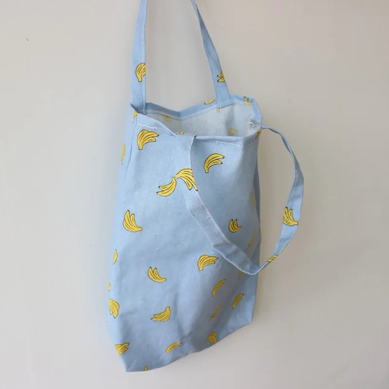 Cotton Linen Shopping Tote Bags Eco Friendly Reusable Carrying Canvas Shoulder Bag Big Capacity Printed Japanese Cloth Handbags