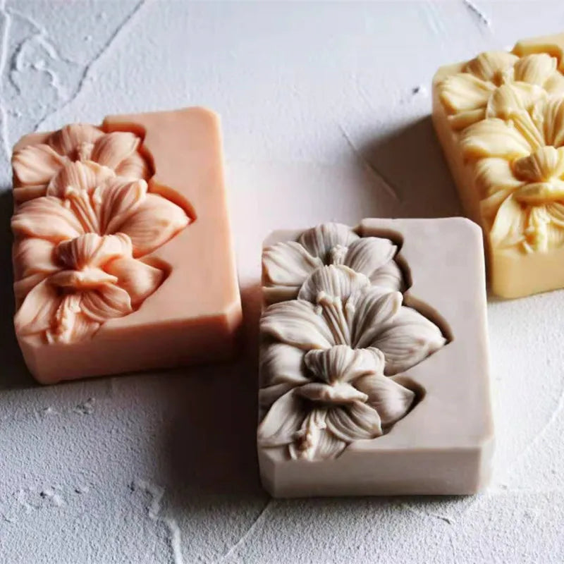 New 3D Flower Silicone Mold for Soap Making Handcraft Candle Wax Molds Aroma Gypsum Resin Decorations Craft Mould