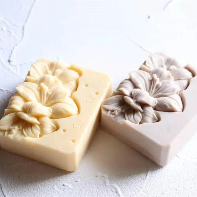 New 3D Flower Silicone Mold for Soap Making Handcraft Candle Wax Molds Aroma Gypsum Resin Decorations Craft Mould
