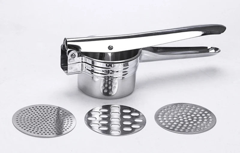 Potato Mashers Ricers Kitchen Cooking Tools Stainless Steel Pressure Mud Puree Vegetable Fruit Press Maker Garlic Presser