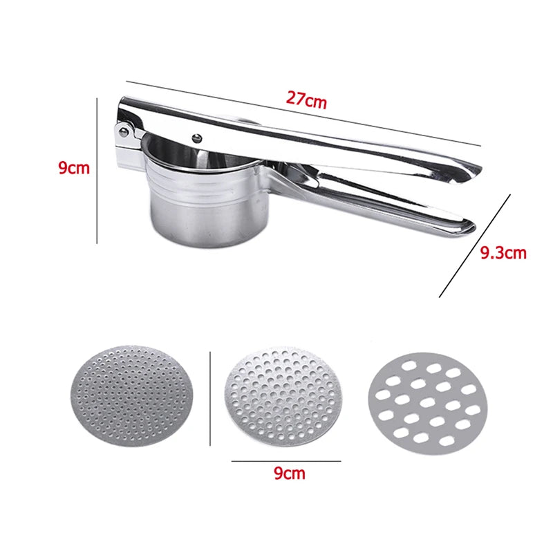 Potato Mashers Ricers Kitchen Cooking Tools Stainless Steel Pressure Mud Puree Vegetable Fruit Press Maker Garlic Presser