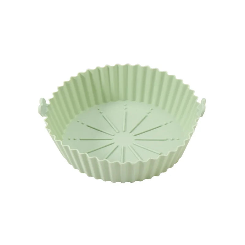 Silicone Air Fryer Baking Tray Reusable silicone baking basket Grill Pan food-grade safe non-stick fryers ovens microwave oven