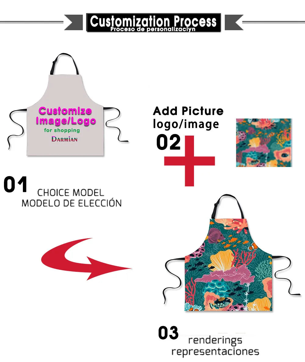 Sexy Anime Bikini Body Cover Up T-Shirt Dress Apron Custom Apron Garden Kitchen Customized Unisex Adult Apron