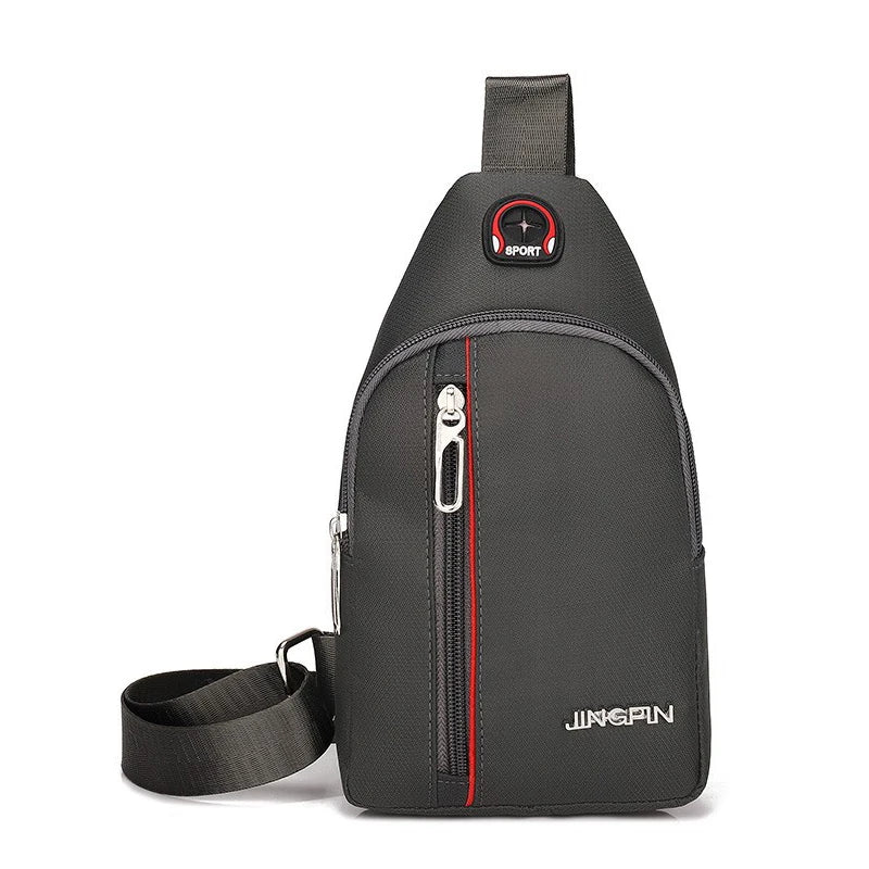 Male Fashion New Mens Mini Nylon Chest Bag Ultralight Cross Body  Earphone Hole Bags Waterproof Casual Small Male Shoulder Bag