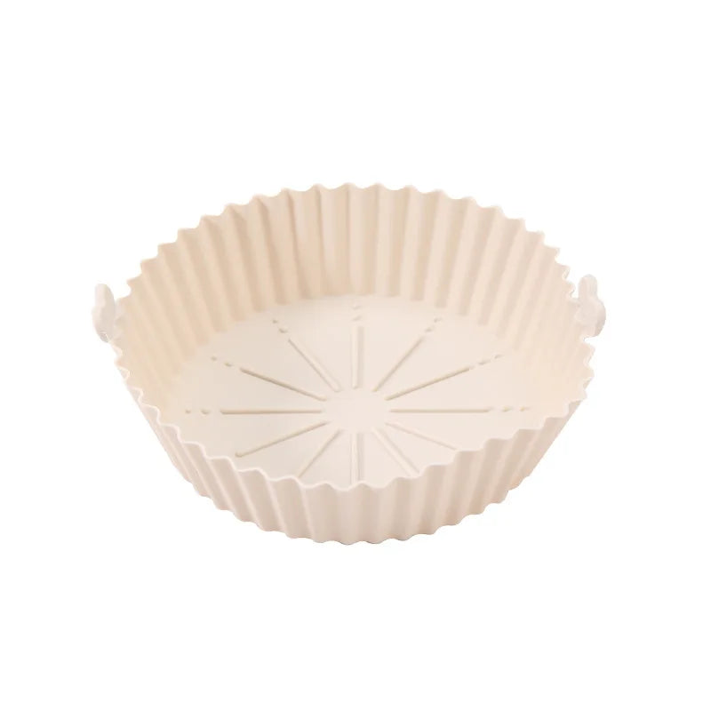 Silicone Air Fryer Baking Tray Reusable silicone baking basket Grill Pan food-grade safe non-stick fryers ovens microwave oven