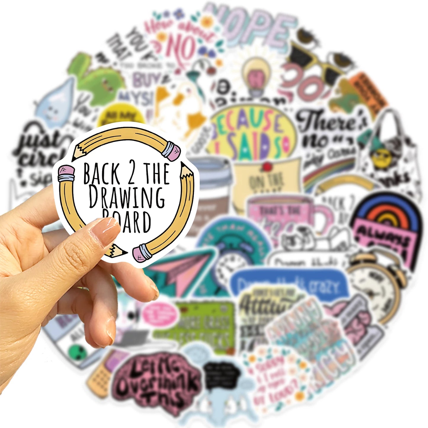 50pcs Sarcastic Stickers Laptop Scrapbook Decoration Graffiti Decals Skateboard Laptop Waterproof Sticker Toys Decor