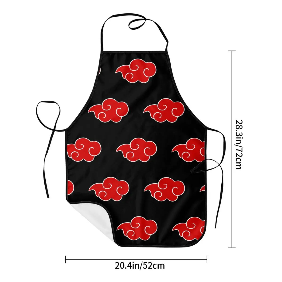 Bib Akatsuki Red Cloud Sign Cosplay Aprons  Unisex Adult Chef Kitchen Cooking Anime Japanese Ninja Tablier Cuisine Painting