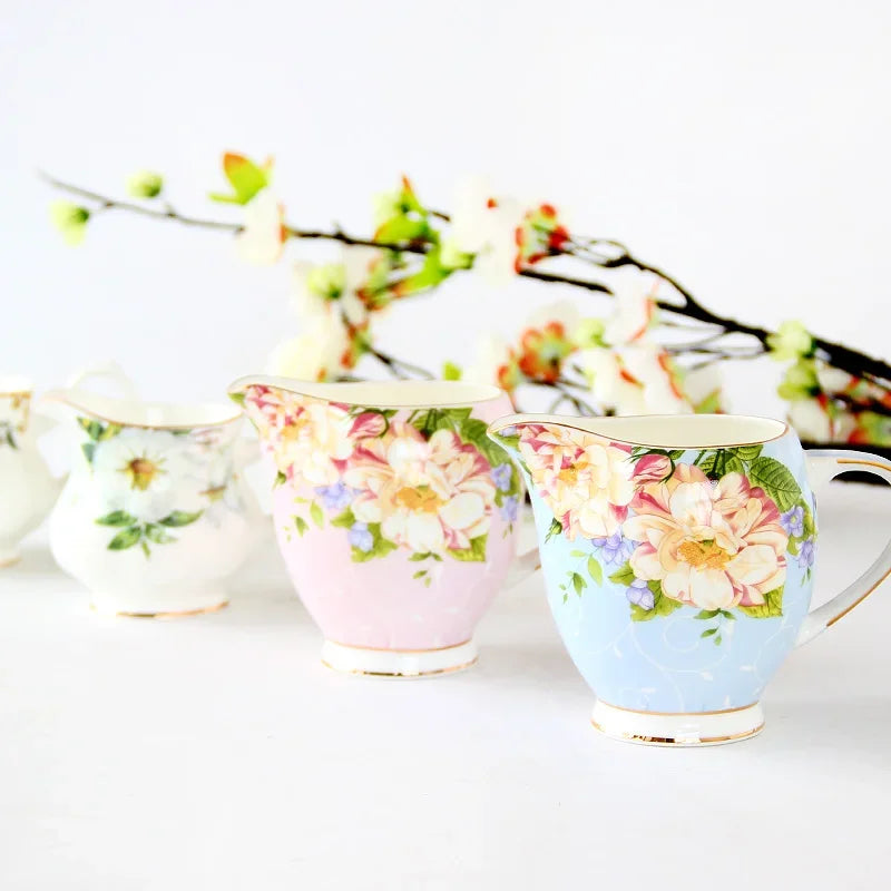 European Style Coffee Set Bone China Milk Pitcher Fashion Household Ceramic Milk Coffee Tea Jug Service Cup