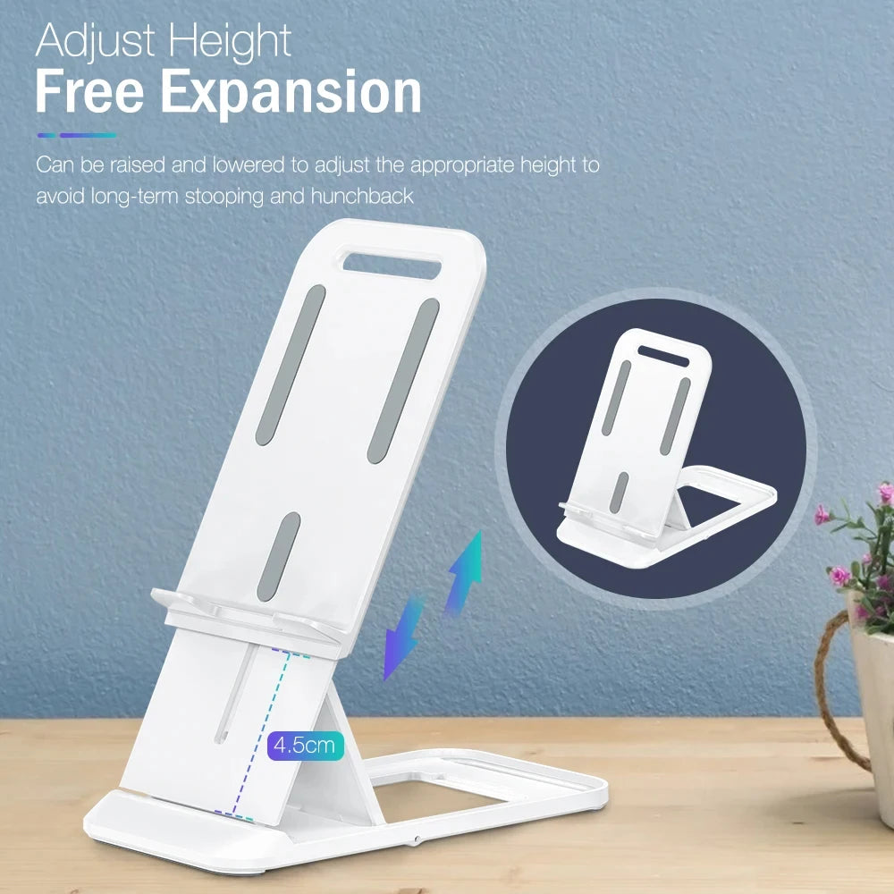Phone Holder Stand Cell Phone Holder Sturdy Construction Foldable And Adjustable Design Compact Portable Practical