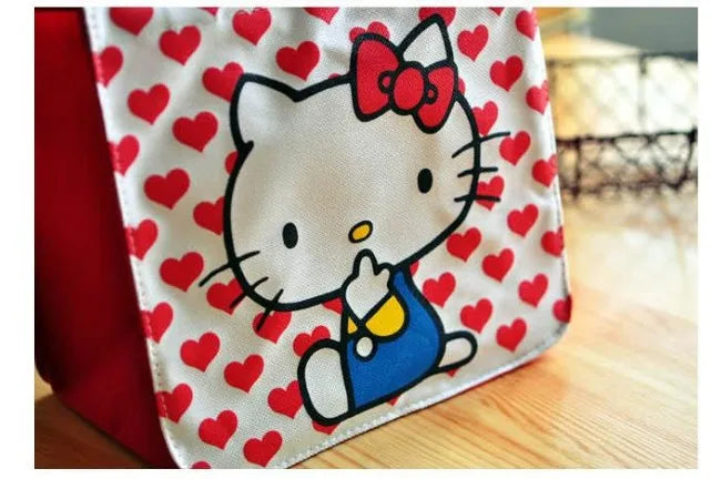 Kawaii Sanrio Hello Kitty Tote Canvas Bag Cartoon Anime Cute Women's Portable Lunch Bag Waterproof Cute Handbag Gifts Girls Toys