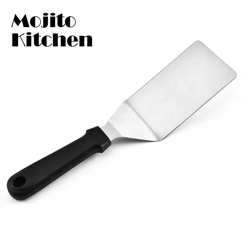 Griddle Accessory Kit Professional Grill Spatula Scraper Flipper Stainless Steel Flat Top Grill Kitchen Accessories Fried Steak