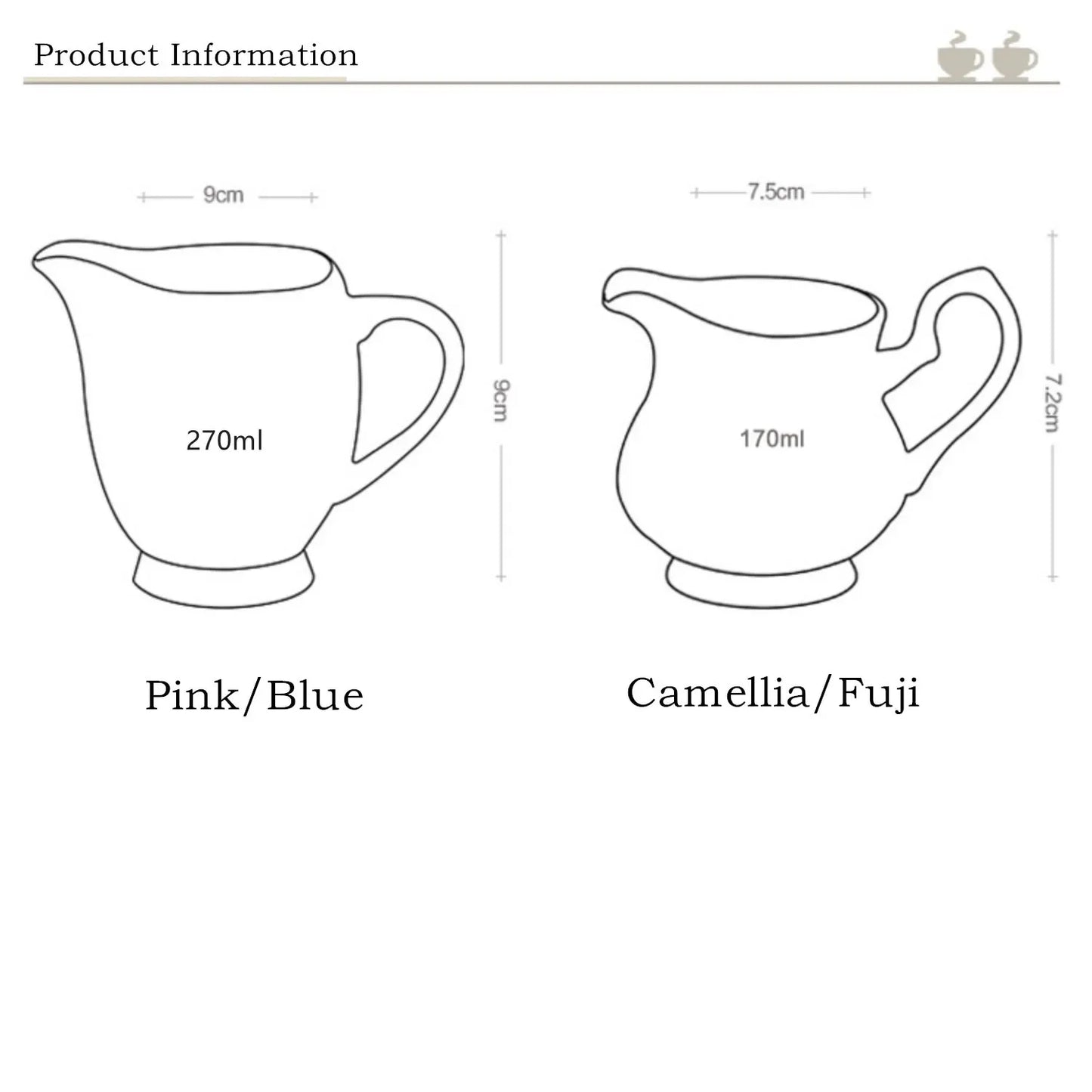 European Style Coffee Set Bone China Milk Pitcher Fashion Household Ceramic Milk Coffee Tea Jug Service Cup