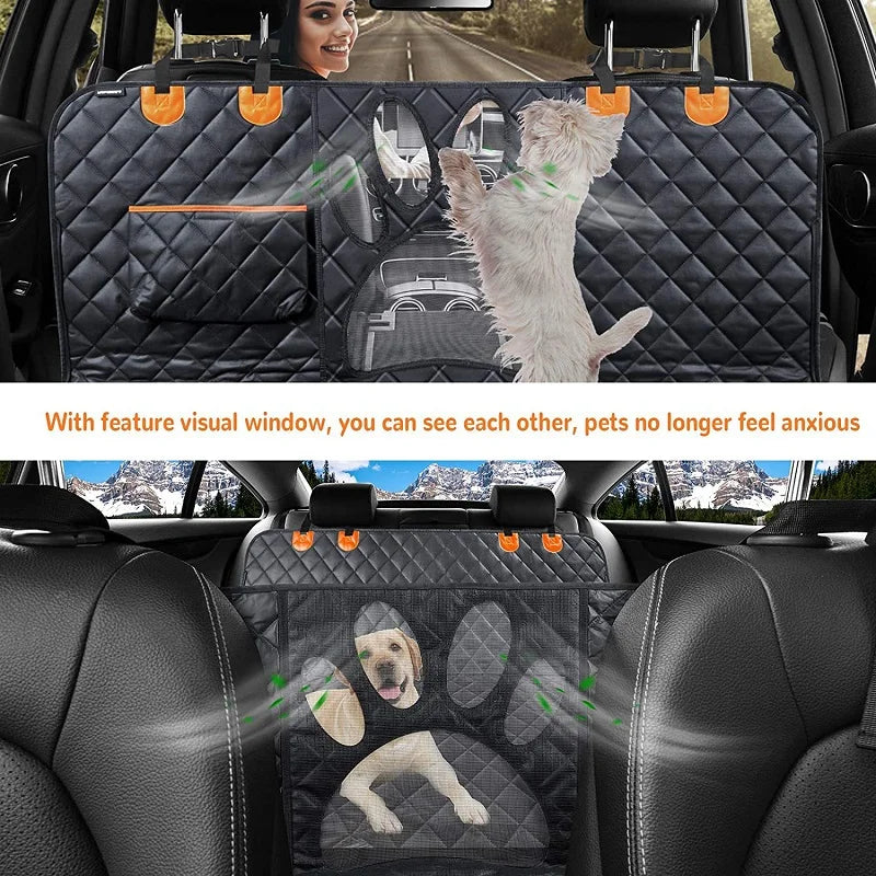 Dog Car Seat Cover Waterproof Pet Cat Carriers Travel Mat Hammock for Small Medium Large Dogs Car Rear Back Protector Safety Pad