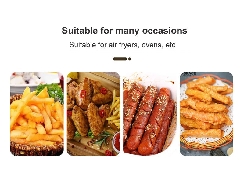 Silicone Air Fryer Baking Tray Reusable silicone baking basket Grill Pan food-grade safe non-stick fryers ovens microwave oven