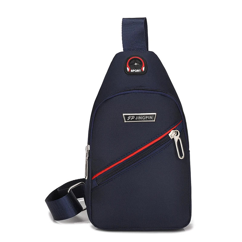 Male Fashion New Mens Mini Nylon Chest Bag Ultralight Cross Body  Earphone Hole Bags Waterproof Casual Small Male Shoulder Bag