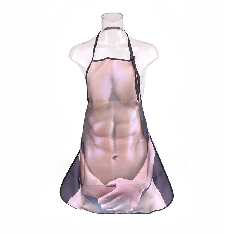 Creative Cotton Women Apron Funny Novelty Women Sexy Kitchen Apron Naked Men Women Sexy Rude Cheeky Cooking Bbq Party Man Apron