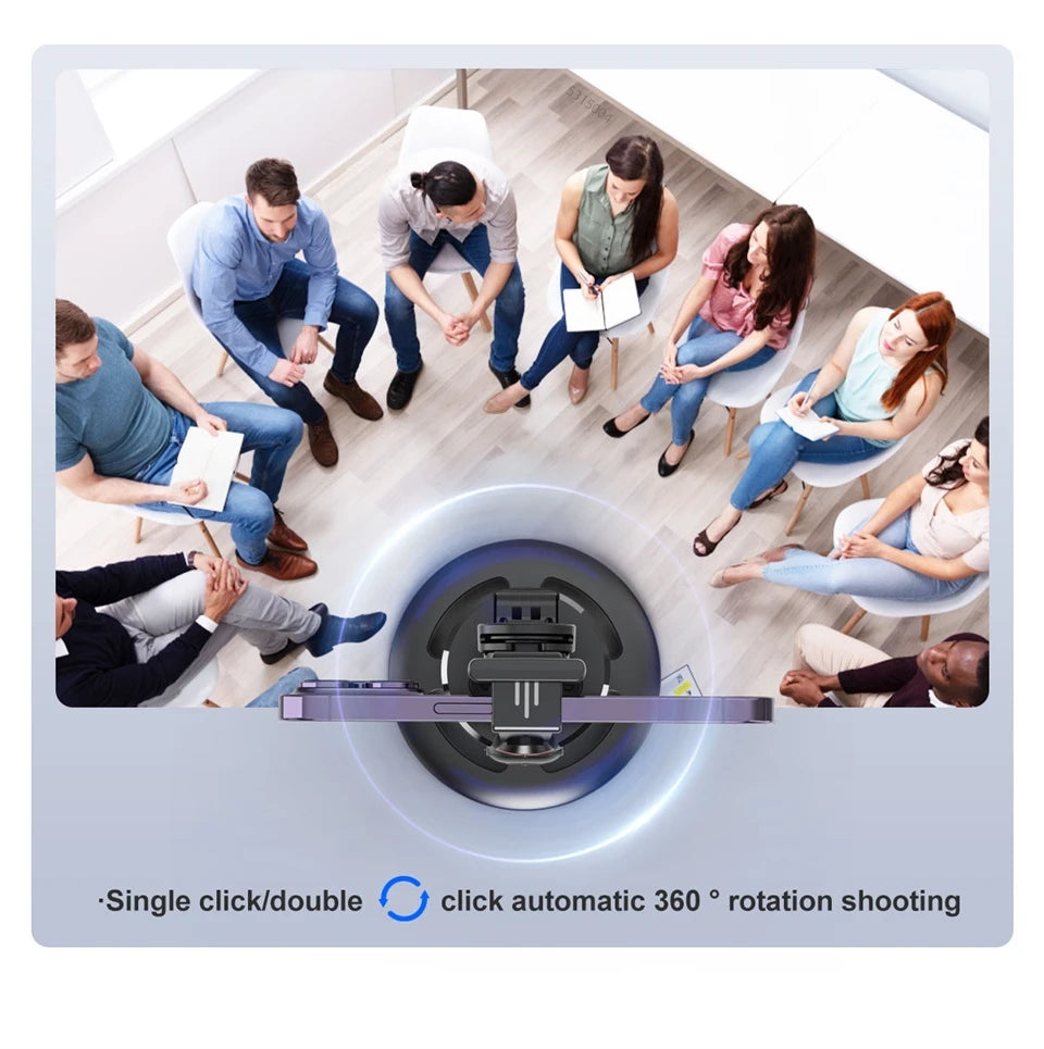 FANGTUOSI Stabilizer Smart Facial Tracking with Removable Fill Light Phone Stand Wireless Selfie Stick Tripod for Live Streaming