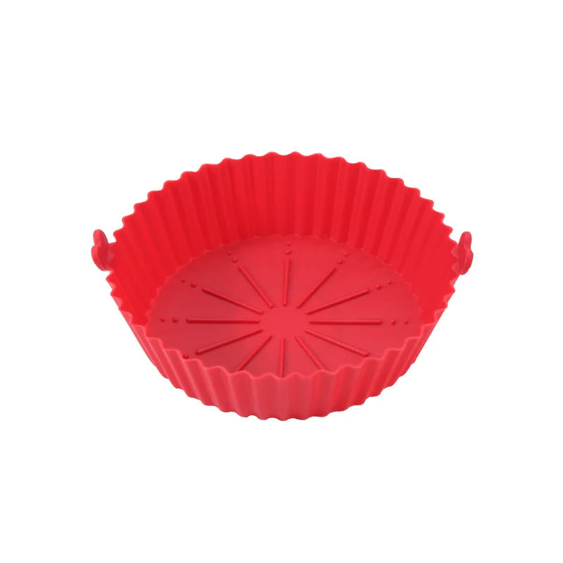 Silicone Air Fryer Baking Tray Reusable silicone baking basket Grill Pan food-grade safe non-stick fryers ovens microwave oven