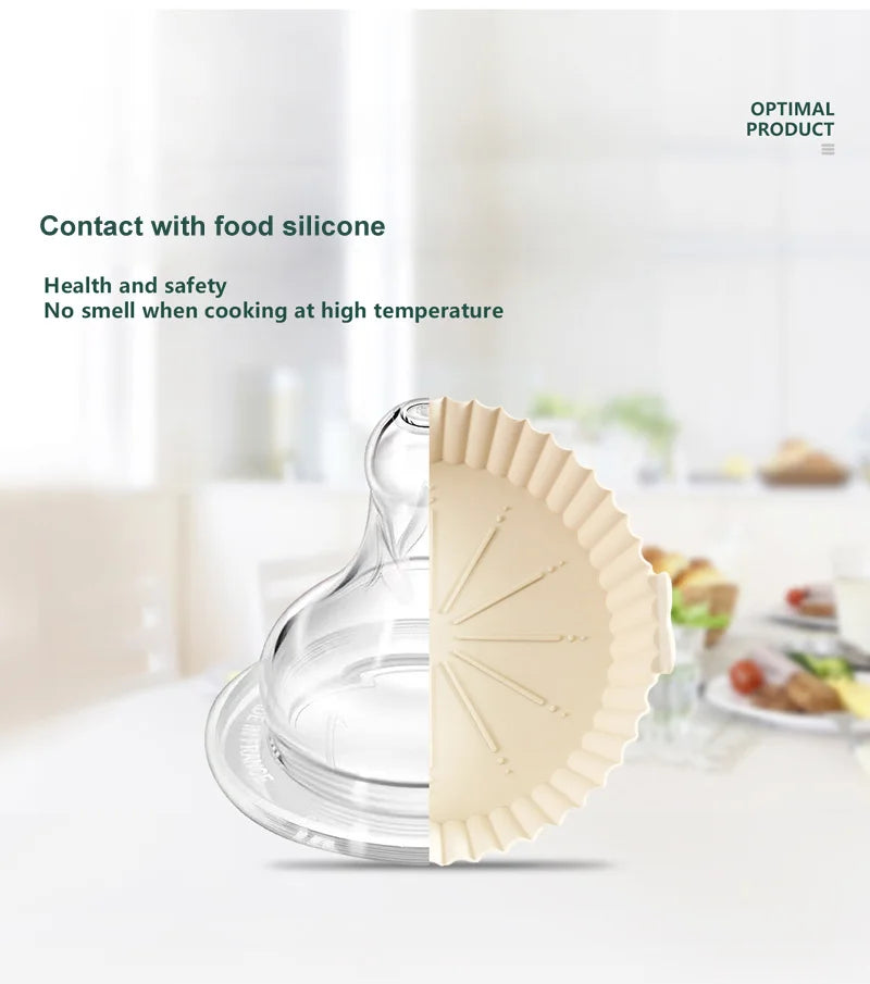 Silicone Air Fryer Baking Tray Reusable silicone baking basket Grill Pan food-grade safe non-stick fryers ovens microwave oven