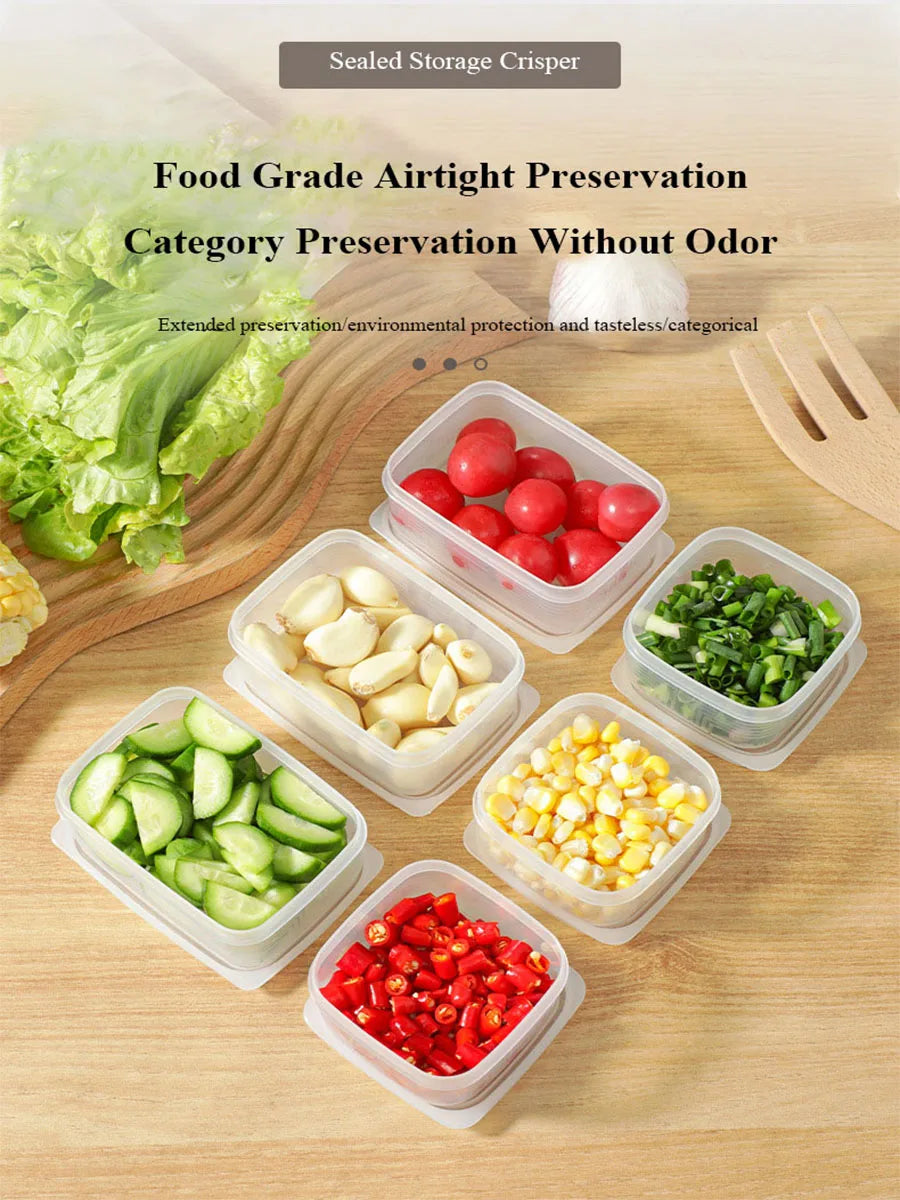 1pcs Refrigerator Food Sealed Crisper Containers Fridge Vegetable Meat Fruit Container Kitchen Storage Fresh Box Organizer