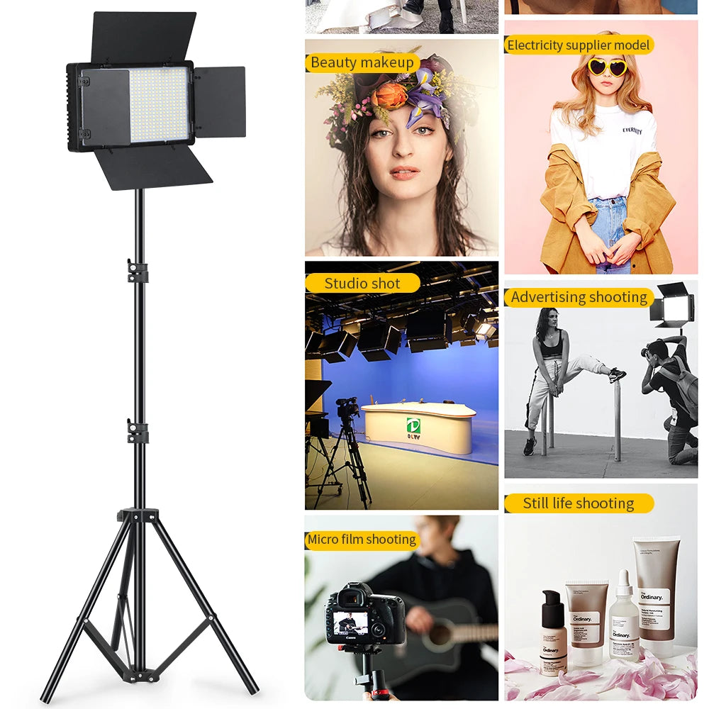 LED Video Lights Makeup Fill Lighting Photographic Photo Studio Lamp For Youbute Live Streaming Tiktok Optional Tripod Stand