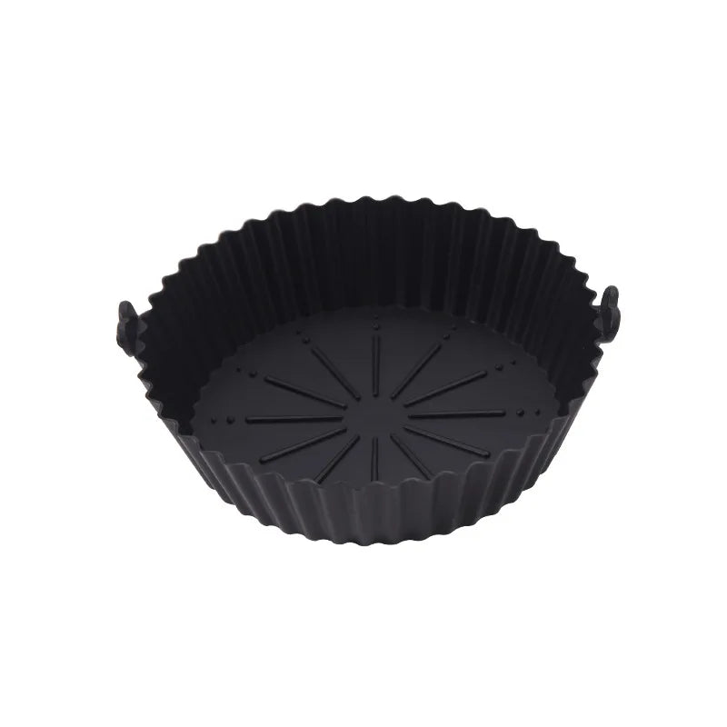Silicone Air Fryer Baking Tray Reusable silicone baking basket Grill Pan food-grade safe non-stick fryers ovens microwave oven