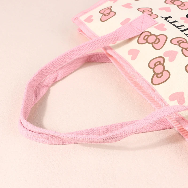 Hello Kitty Sanrio Y2k Tote Canvas Bag, Cute CanvasShoulder Bag, Cartoon Anime Handbag ForSchool Work Travel Shopping Schoolbag