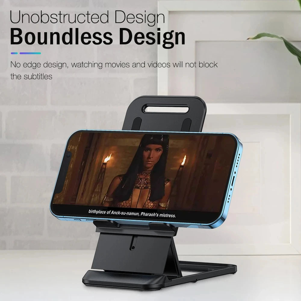 Phone Holder Stand Cell Phone Holder Sturdy Construction Foldable And Adjustable Design Compact Portable Practical