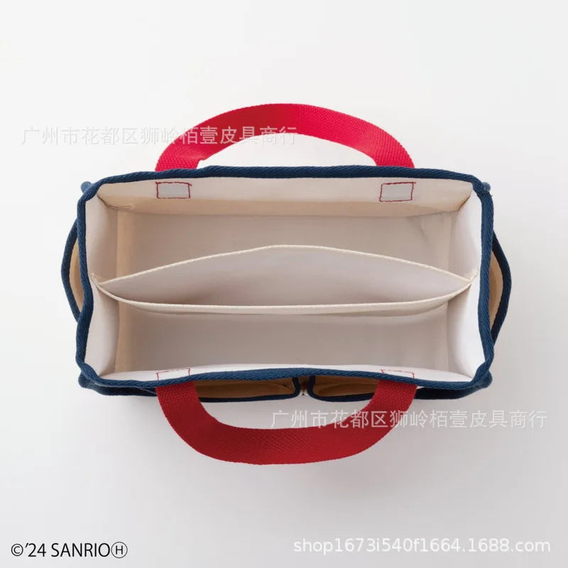 Hello Kitty Sanrio Handbag Anime Cartoon Kawaii Canvas Bags Cute High-Capacity Tote Multi-Functional Storage Bag Gifts for Girls