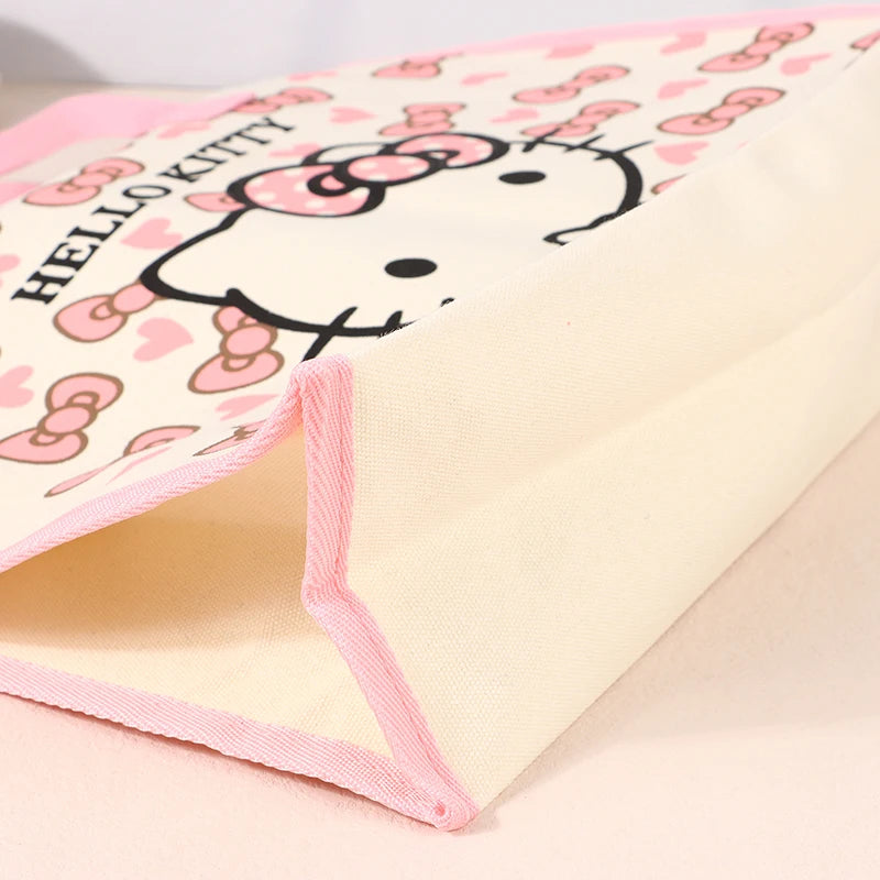 Hello Kitty Sanrio Y2k Tote Canvas Bag, Cute CanvasShoulder Bag, Cartoon Anime Handbag ForSchool Work Travel Shopping Schoolbag