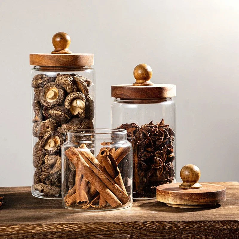 Sugar Coffee Tea Containers Airtight Food Containers Hermetic Pots for Food Container for Cereals Glass Jar With Lid Storage