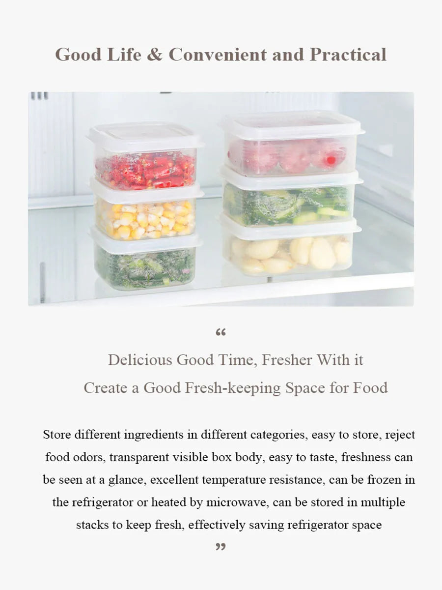 1pcs Refrigerator Food Sealed Crisper Containers Fridge Vegetable Meat Fruit Container Kitchen Storage Fresh Box Organizer