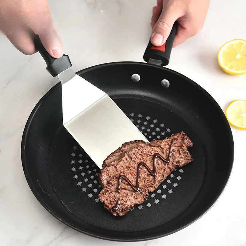 Griddle Accessory Kit Professional Grill Spatula Scraper Flipper Stainless Steel Flat Top Grill Kitchen Accessories Fried Steak