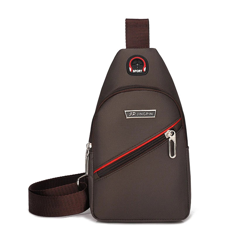 Male Fashion New Mens Mini Nylon Chest Bag Ultralight Cross Body  Earphone Hole Bags Waterproof Casual Small Male Shoulder Bag