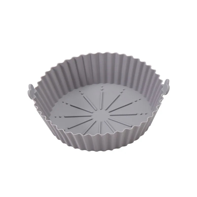 Silicone Air Fryer Baking Tray Reusable silicone baking basket Grill Pan food-grade safe non-stick fryers ovens microwave oven