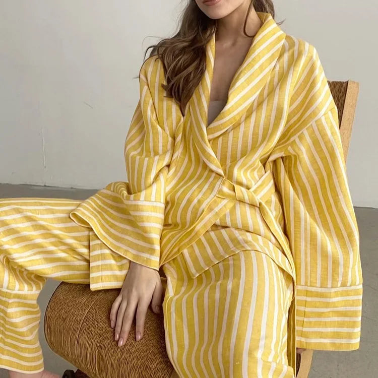 Print Long Lace-up Maxi Dress Spring Summer Nightgown Long Sleeve Kimono For Women Bathrobe Gown Sexy Home Robe Loungewear 2023
