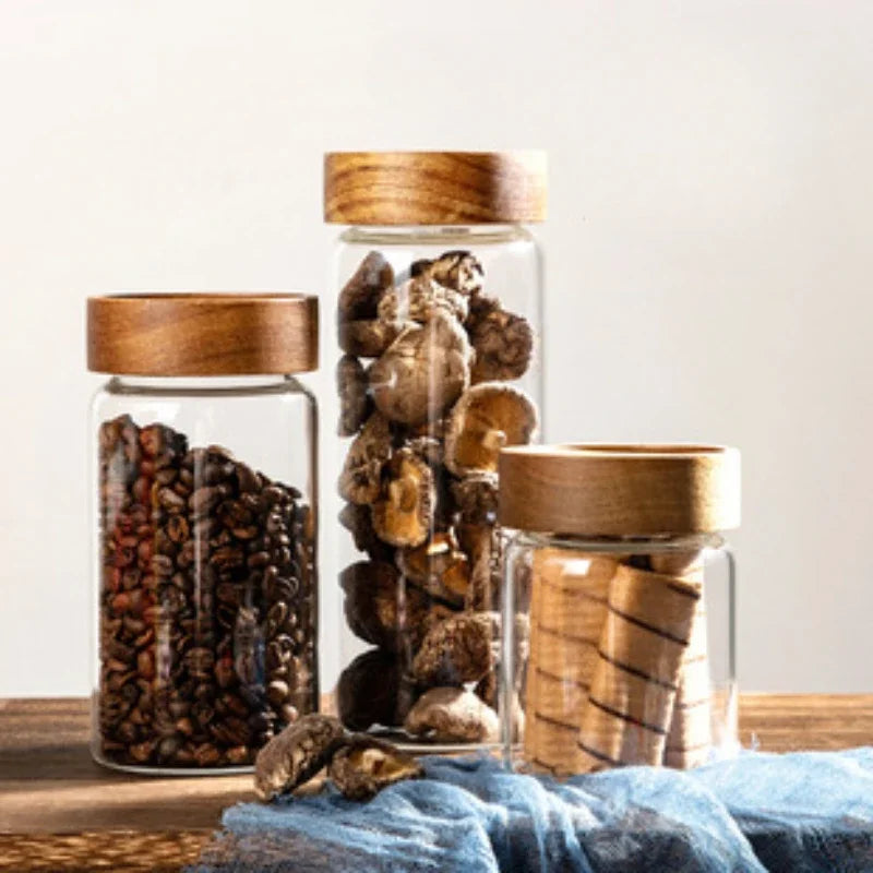 Sugar Coffee Tea Containers Airtight Food Containers Hermetic Pots for Food Container for Cereals Glass Jar With Lid Storage