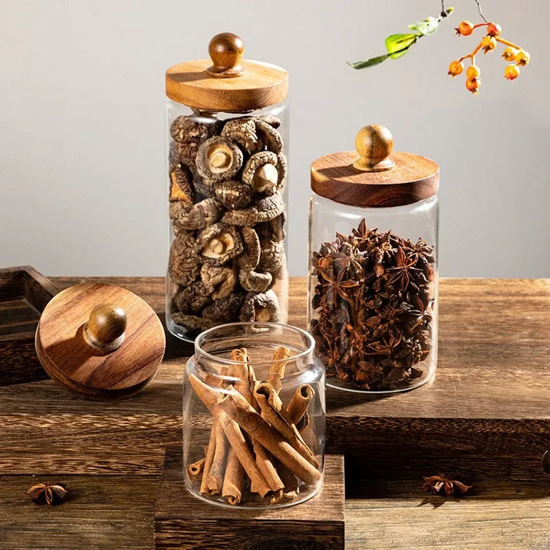 Sugar Coffee Tea Containers Airtight Food Containers Hermetic Pots for Food Container for Cereals Glass Jar With Lid Storage