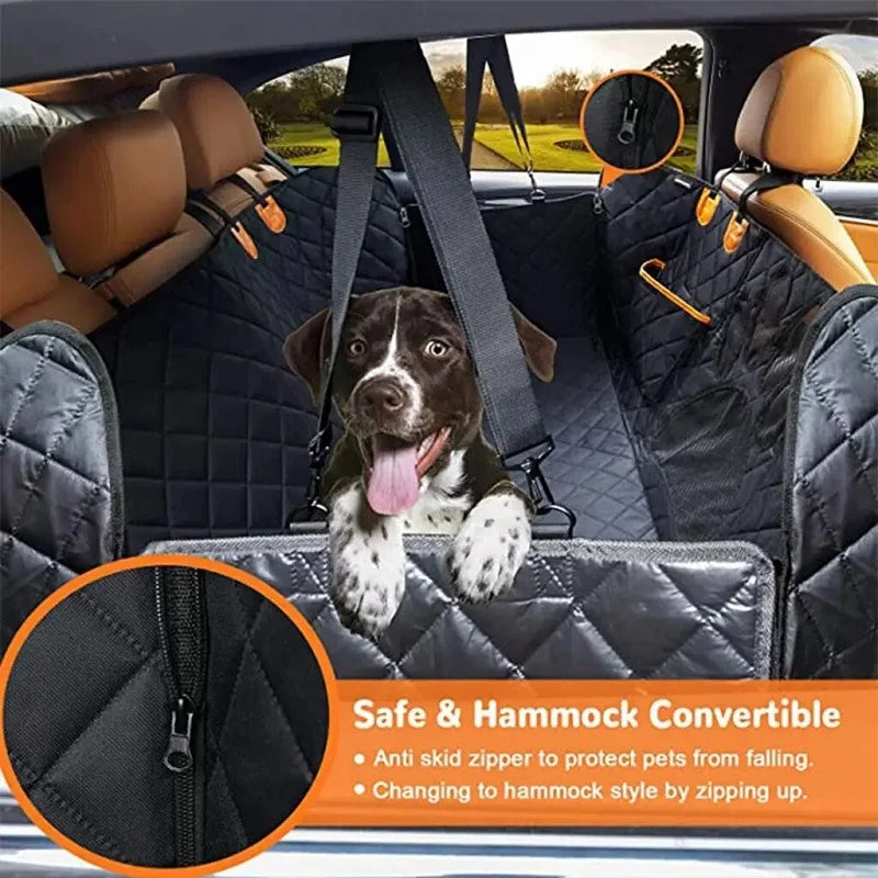 Dog Car Seat Cover Waterproof Pet Cat Carriers Travel Mat Hammock for Small Medium Large Dogs Car Rear Back Protector Safety Pad