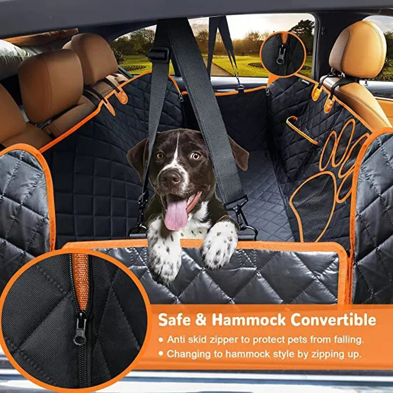 Dog Car Seat Cover Waterproof Pet Travel Dog Carriers Hammock Rear Back Seat Safety Protector Mat For Small Medium Large Dogs