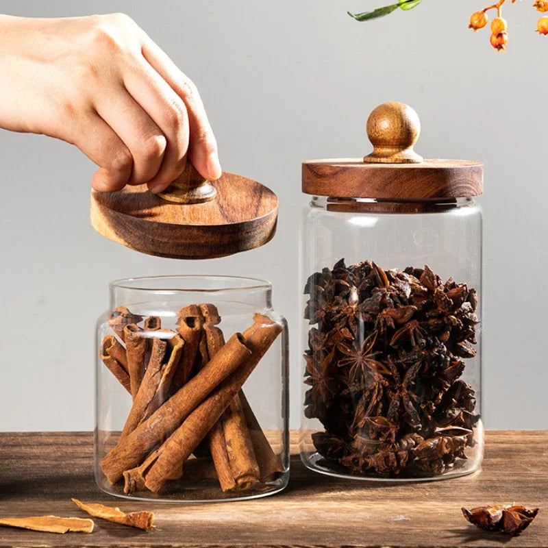 Sugar Coffee Tea Containers Airtight Food Containers Hermetic Pots for Food Container for Cereals Glass Jar With Lid Storage