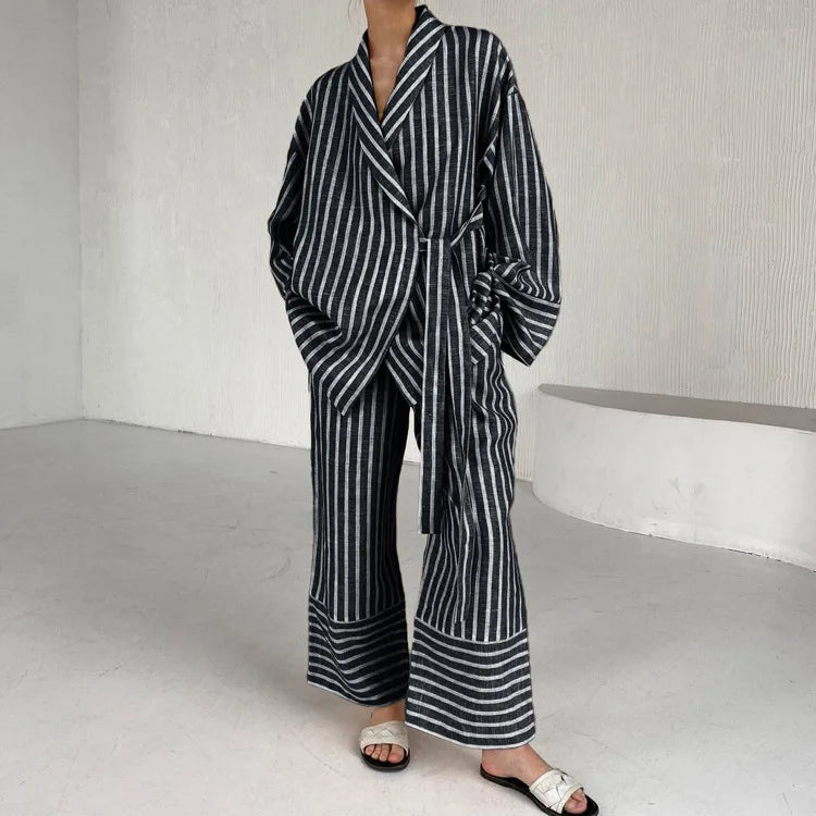 Print Long Lace-up Maxi Dress Spring Summer Nightgown Long Sleeve Kimono For Women Bathrobe Gown Sexy Home Robe Loungewear 2023