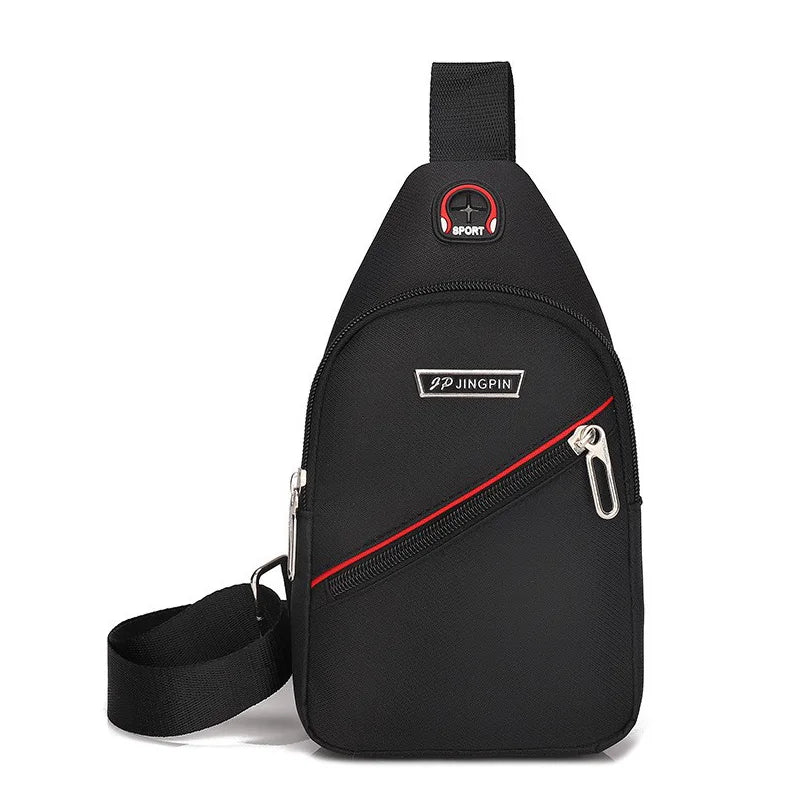 Male Fashion New Mens Mini Nylon Chest Bag Ultralight Cross Body  Earphone Hole Bags Waterproof Casual Small Male Shoulder Bag