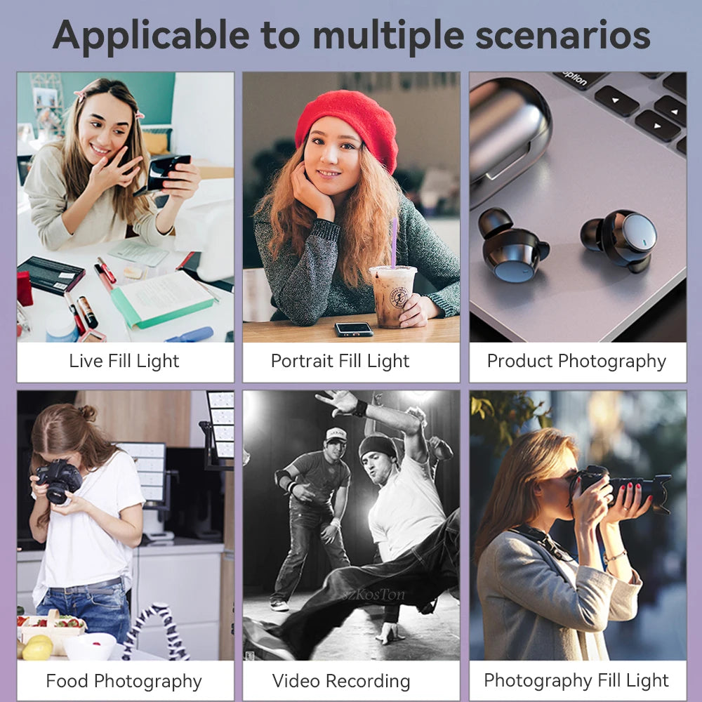 LED Video Lights Makeup Fill Lighting Photographic Photo Studio Lamp For Youbute Live Streaming Tiktok Optional Tripod Stand